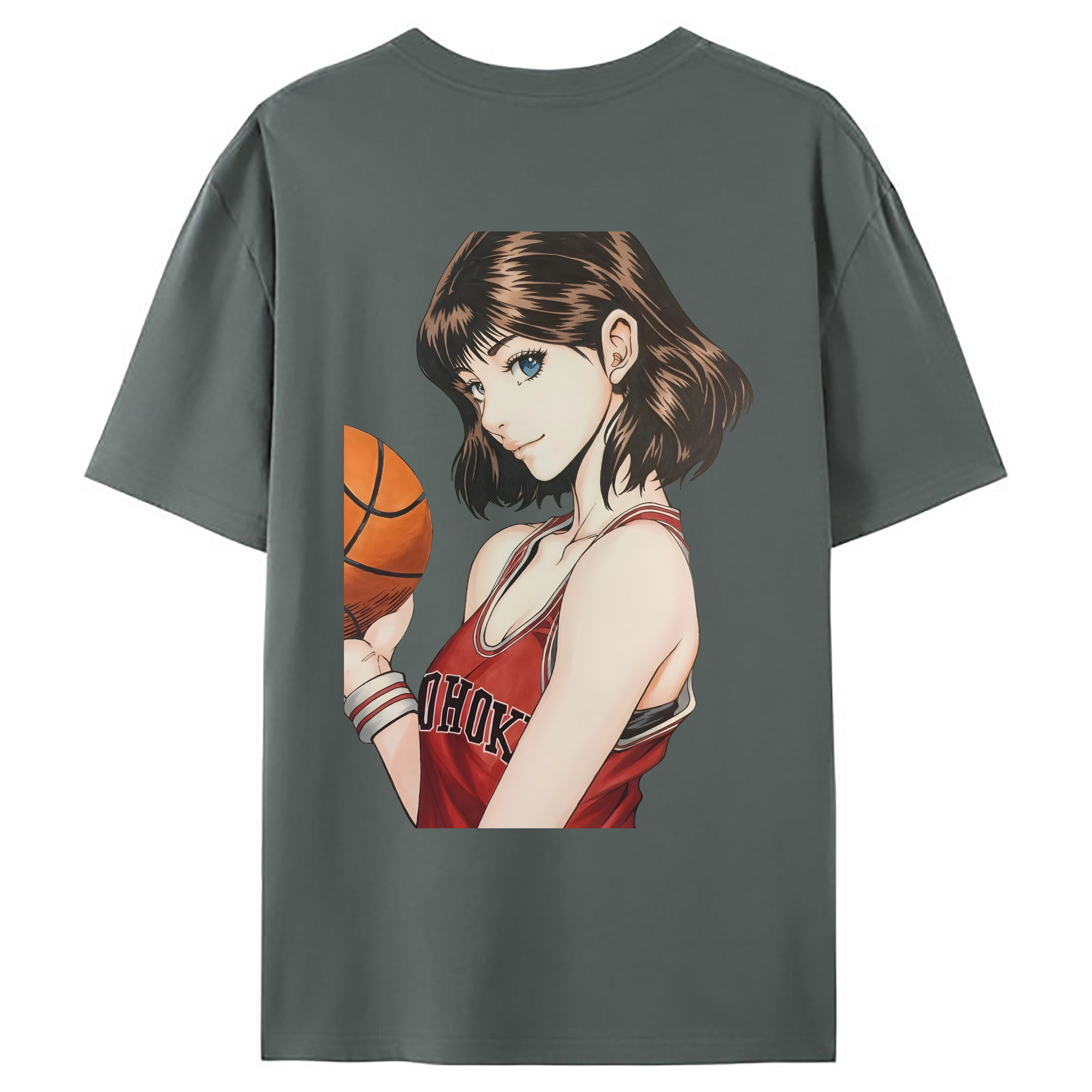 （画像用） SLAM DUNK／スラムダンク 綿100％ メンズ半袖Tシャツ（バックプリント） 通気性